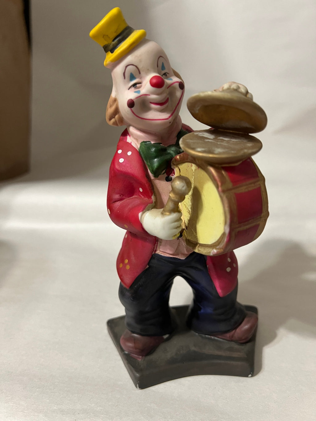 Lot of 4 Vintage Porcelain Musical Clown Figurines Circus Band Orchestra Kitsch