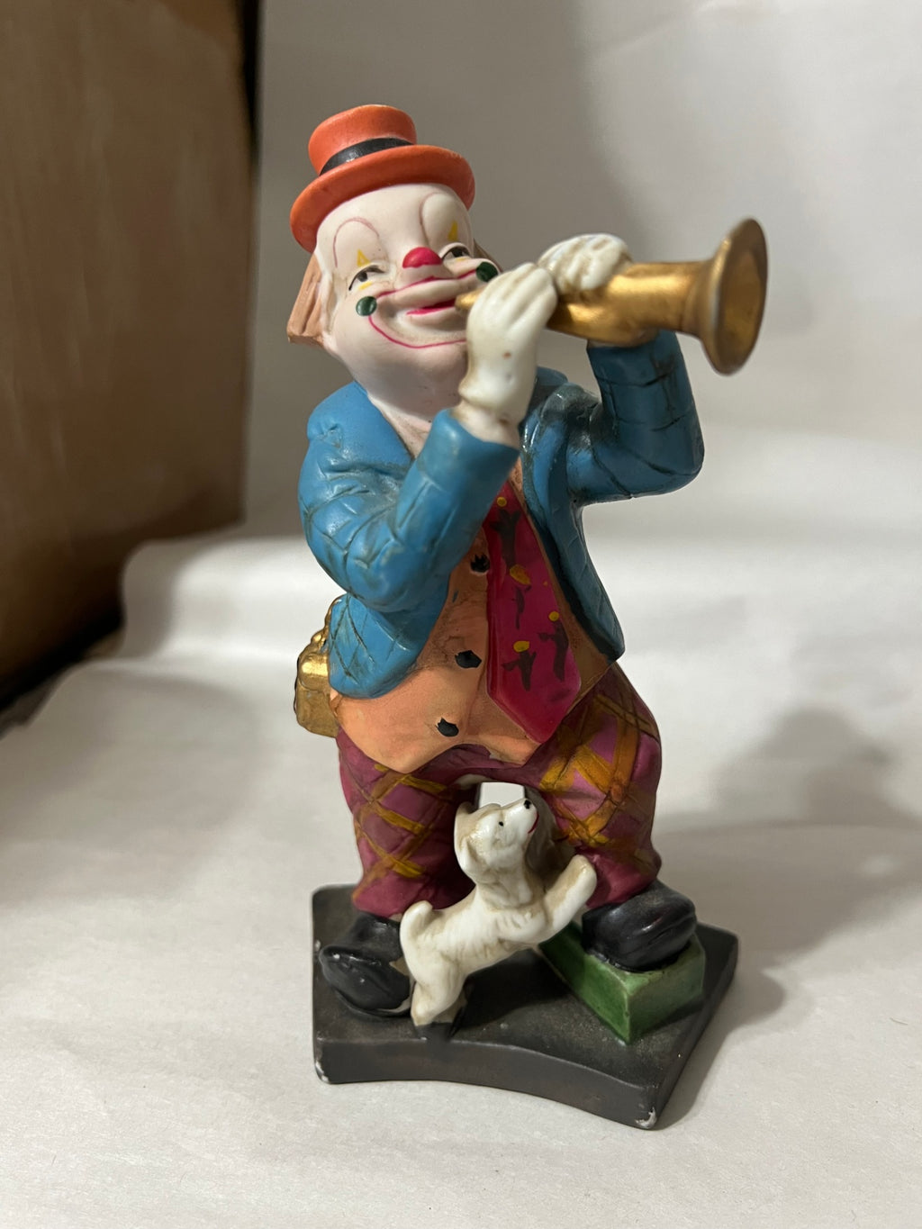 Lot of 4 Vintage Porcelain Musical Clown Figurines Circus Band Orchestra Kitsch