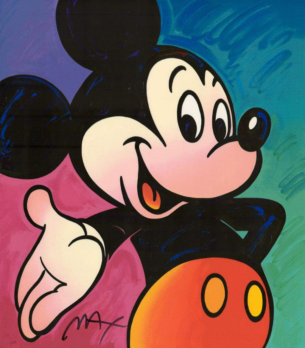 Peter Max Mickey Mouse Disney Signed Serigraph Pop Art Limited Edition 177/500