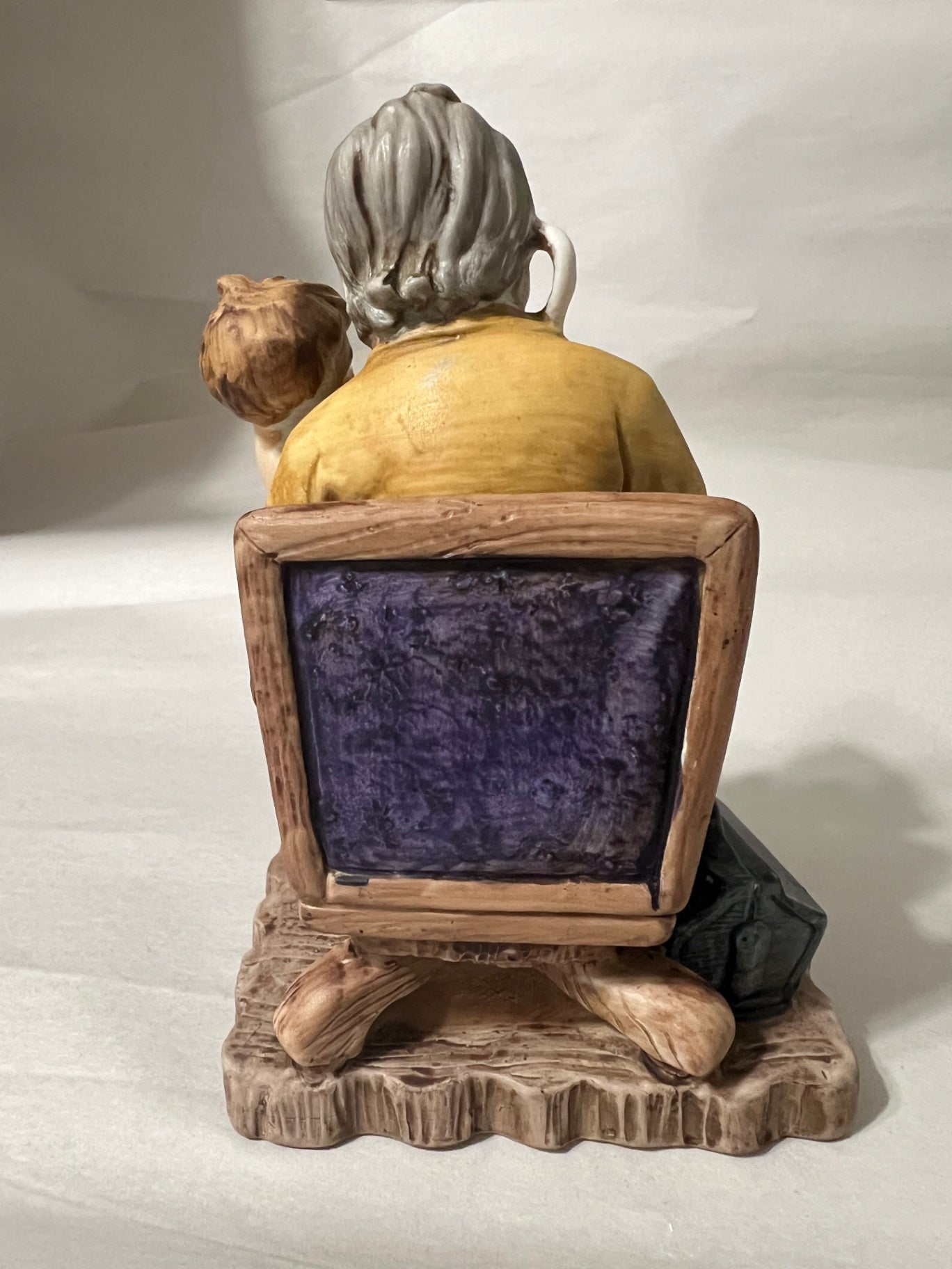 Vintage Geo Z Lefton Country Doctor and Child Figurine Hand Painted Porcelain