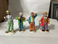 Lot of 4 Emmett Kelly Jr Flambro Figurines Weary Willie Hobo Clown Collection