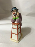 Vintage Emmett Kelly Jr Flambro Figurine The Thinker Hobo Clown Leaning on Stool