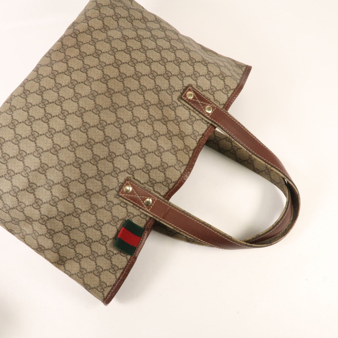 Gucci Signature Web Loop Tote Bag GG Supreme
