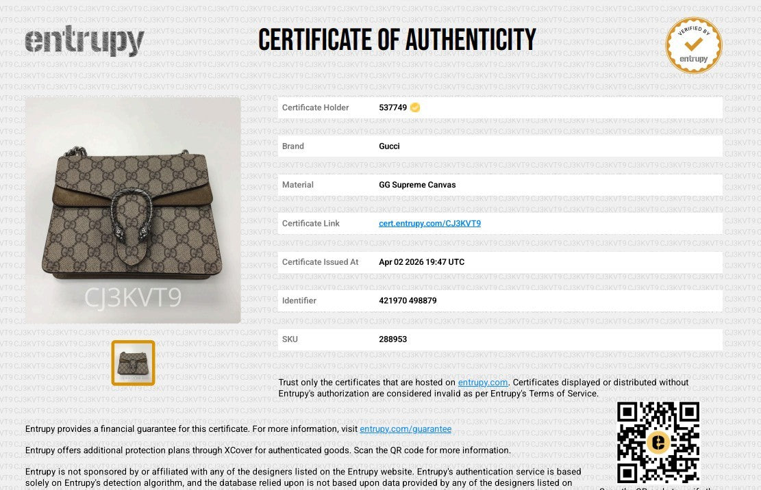 Gucci Mini Dionysus GG Supreme Shoulder Bag