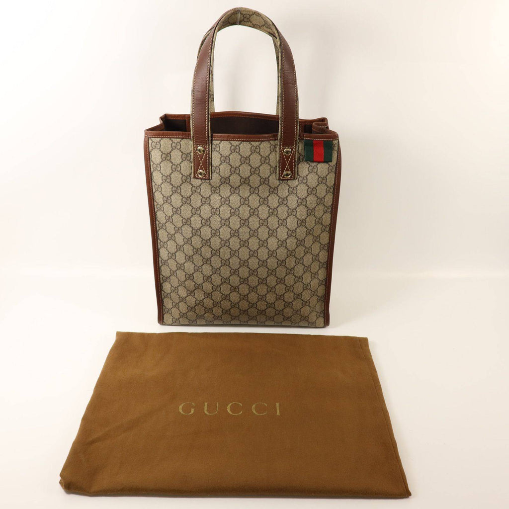 Gucci Small Vertical Web Loop Tote GG Supreme