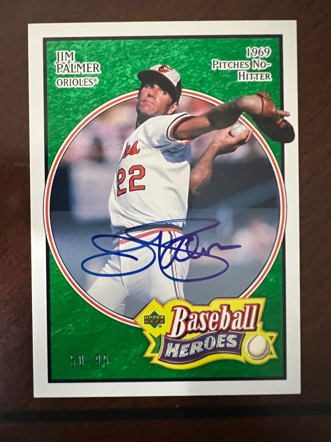 2005 Upper Deck Baseball Heroes Jim Palmer Auto /99