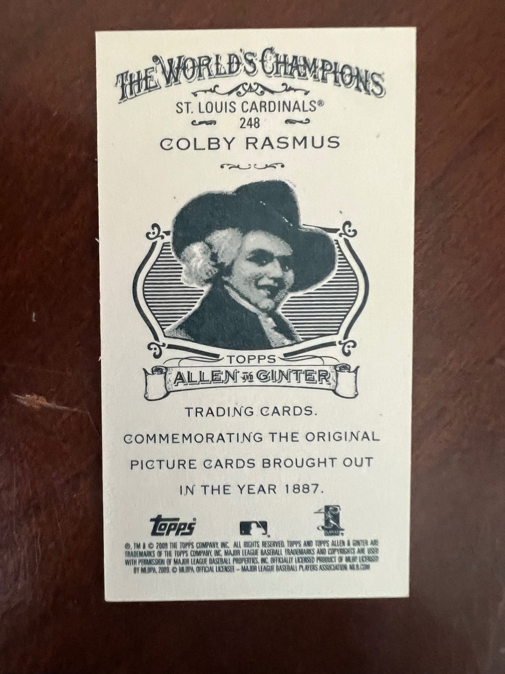 2008 Topps Allen & Ginter Colby Rasmus #248