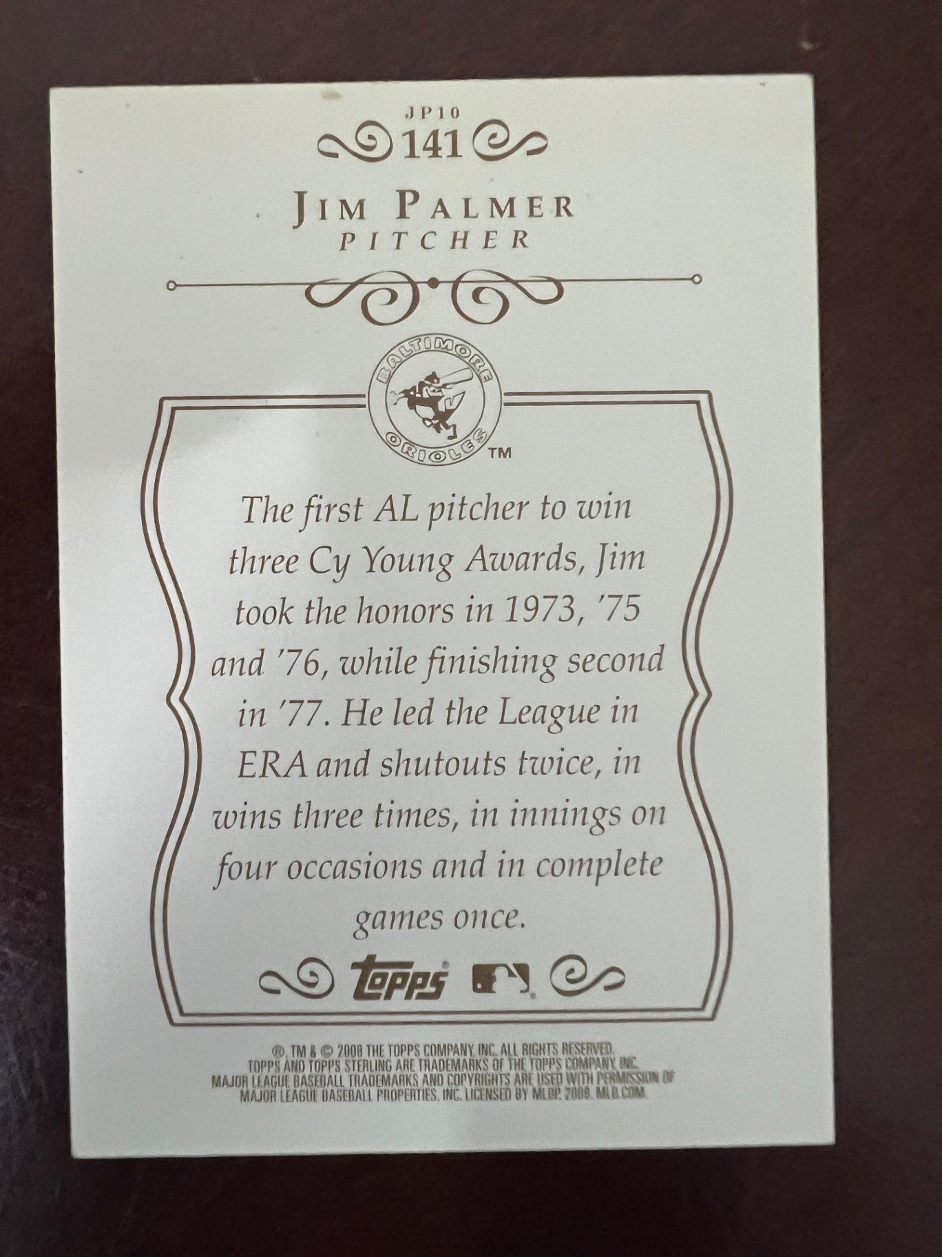 2008 Topps Sterling Jim Palmer #141 065/250