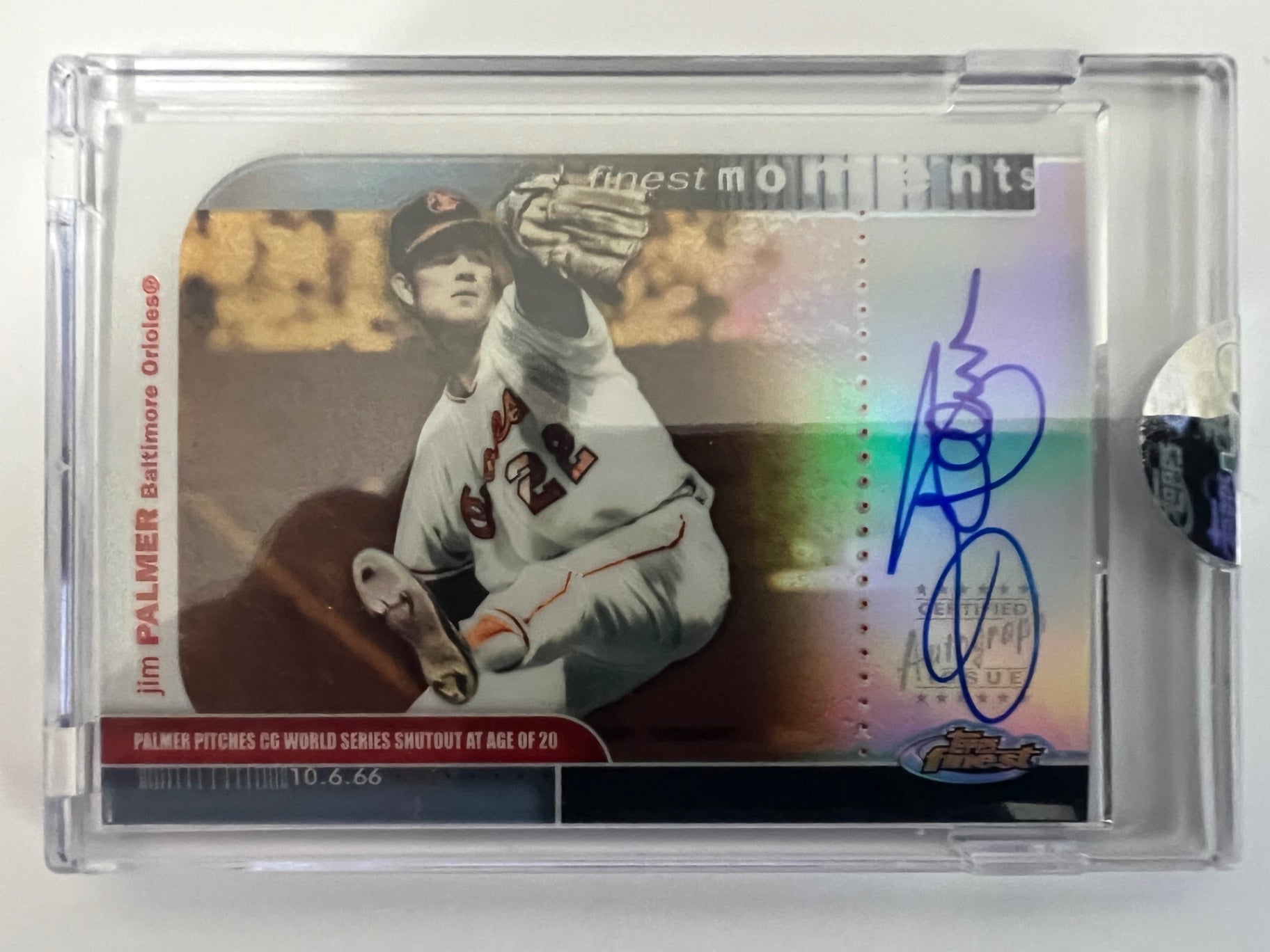 2003 Topps Finest Moments Jim Palmer Auto