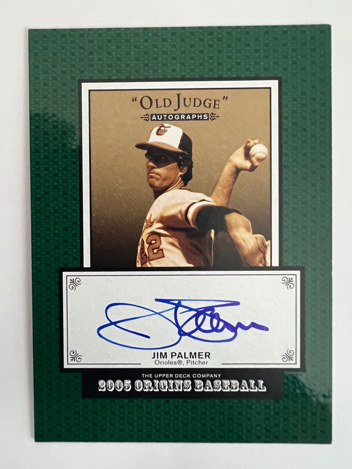 2005 UD Origins Jim Palmer Auto Green