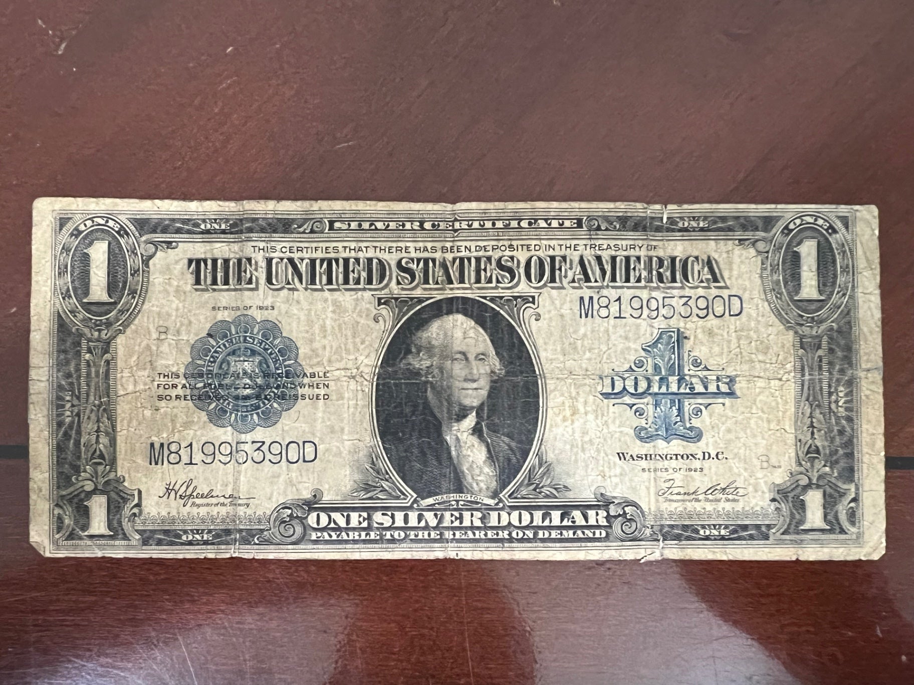 1923 $1 Silver Certificate Horse Blanket