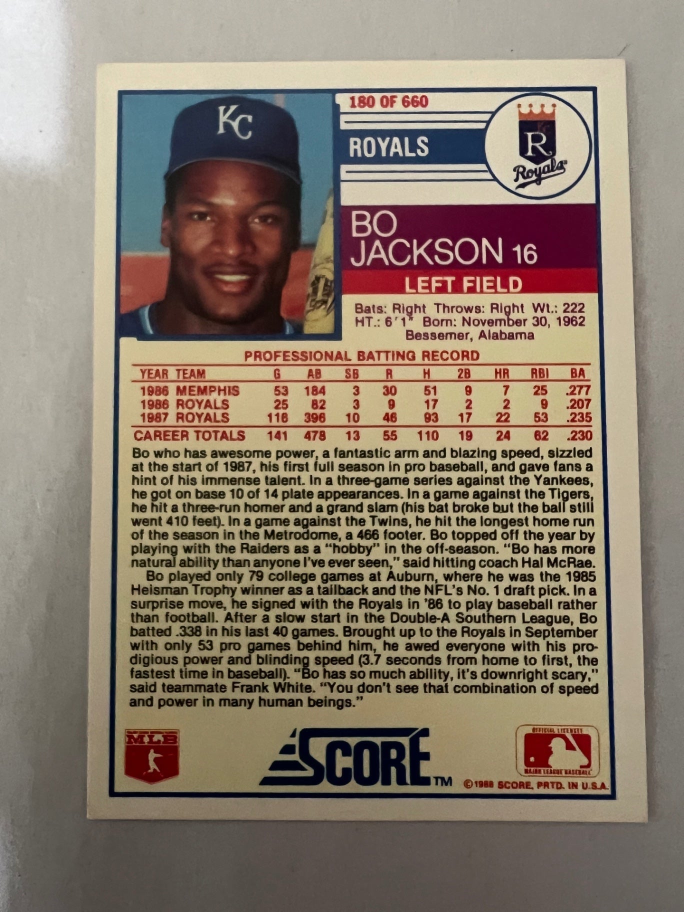 Bo Jackson 11-Card Legacy Lot - 1988-1992 - Topps #750, Pro Set, Diamond Kings