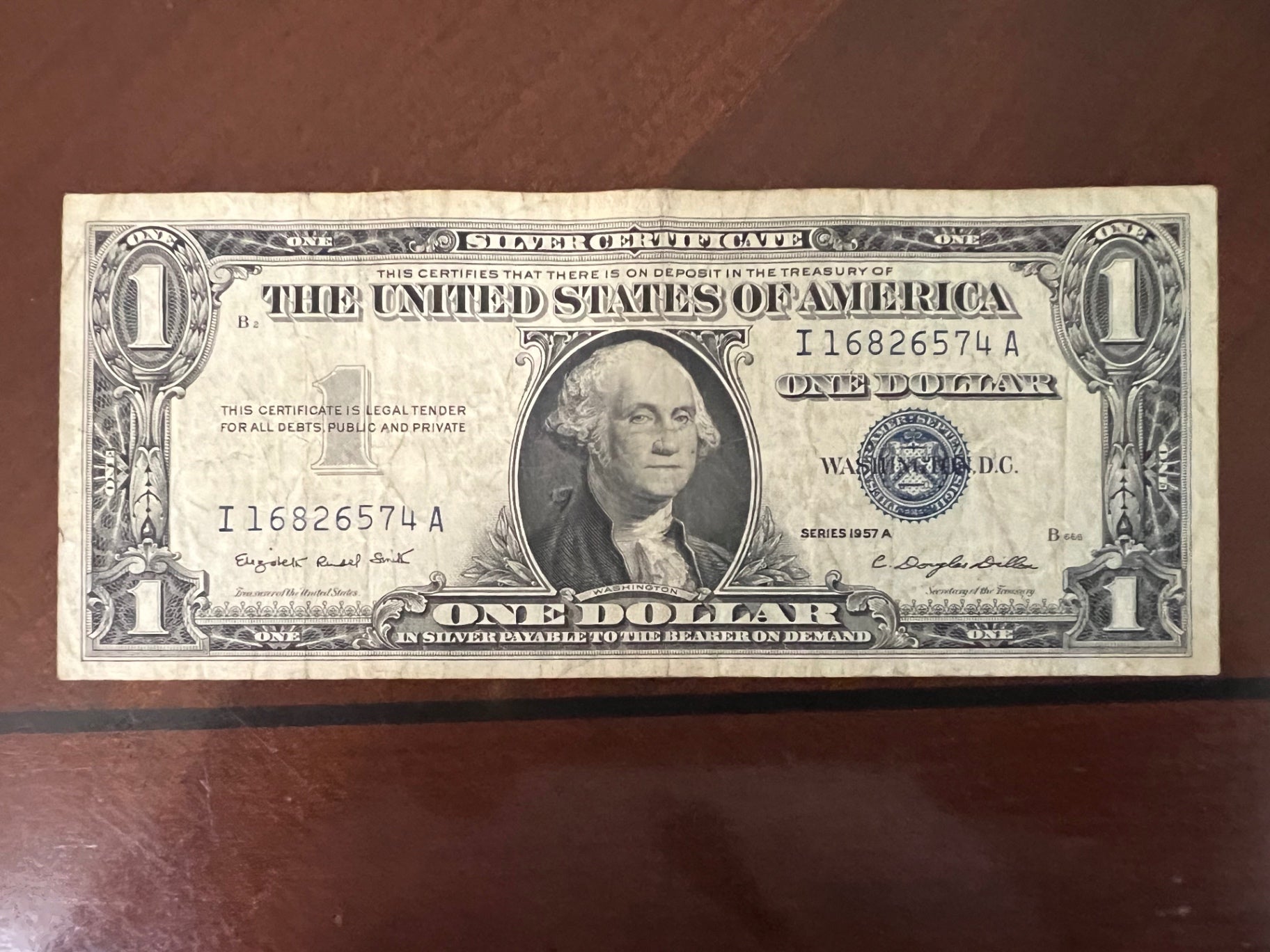 Lot of (5) 1957-A $1 Silver Certificates - Blue Seals - Smith/Dillon Signatures