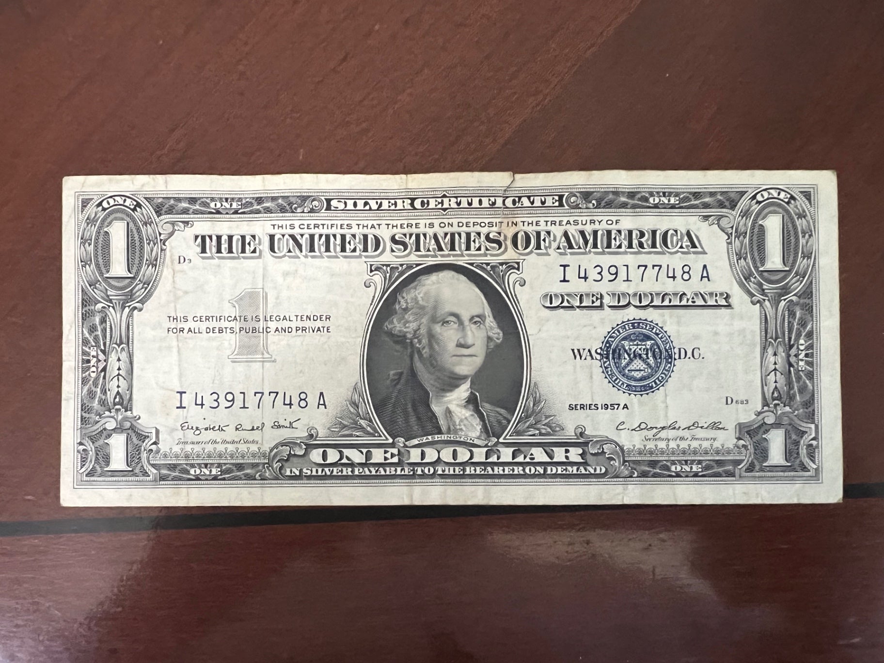 Lot of (5) $1 Silver Certificates - Mixed 1957, 1957A, 1957B - Blue Seals