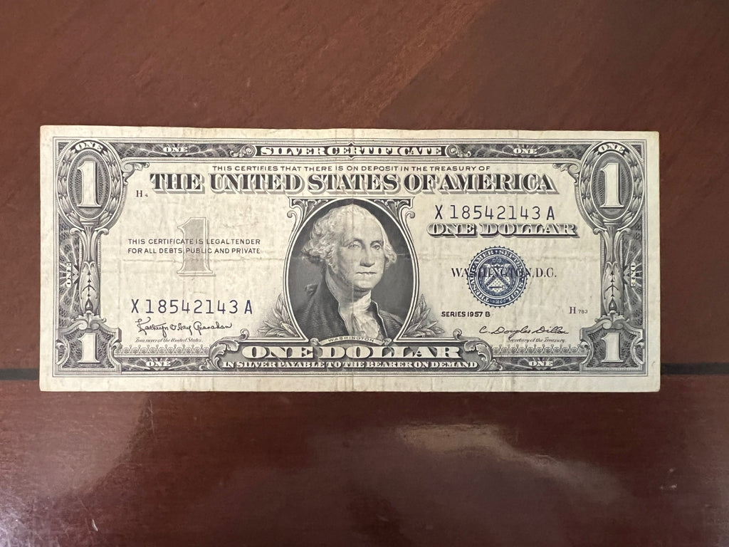 Lot of (5) $1 Silver Certificates - Mixed 1957, 1957A, 1957B - Blue Seals