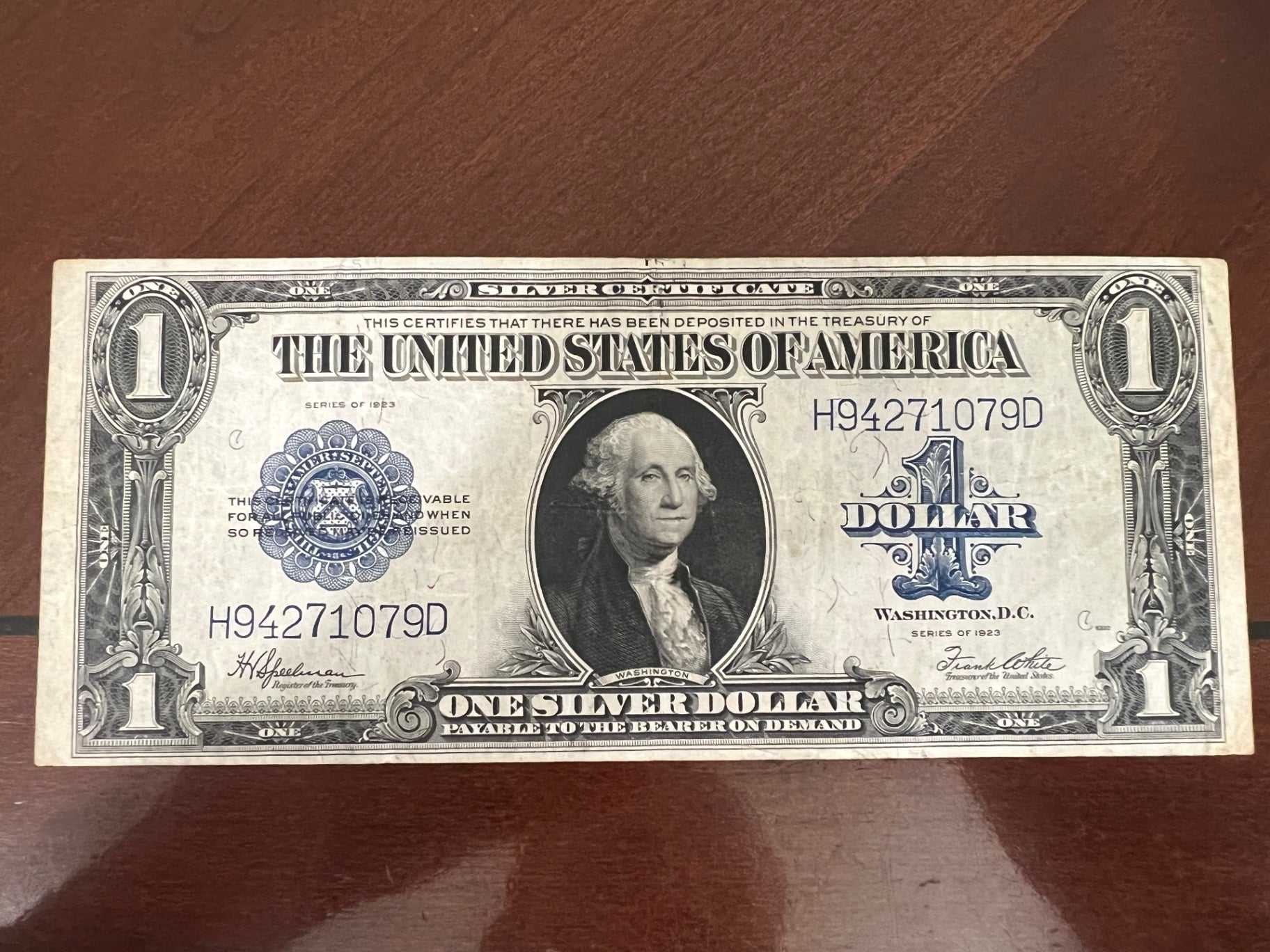 1923 $1 Silver Certificate Horse Blanket