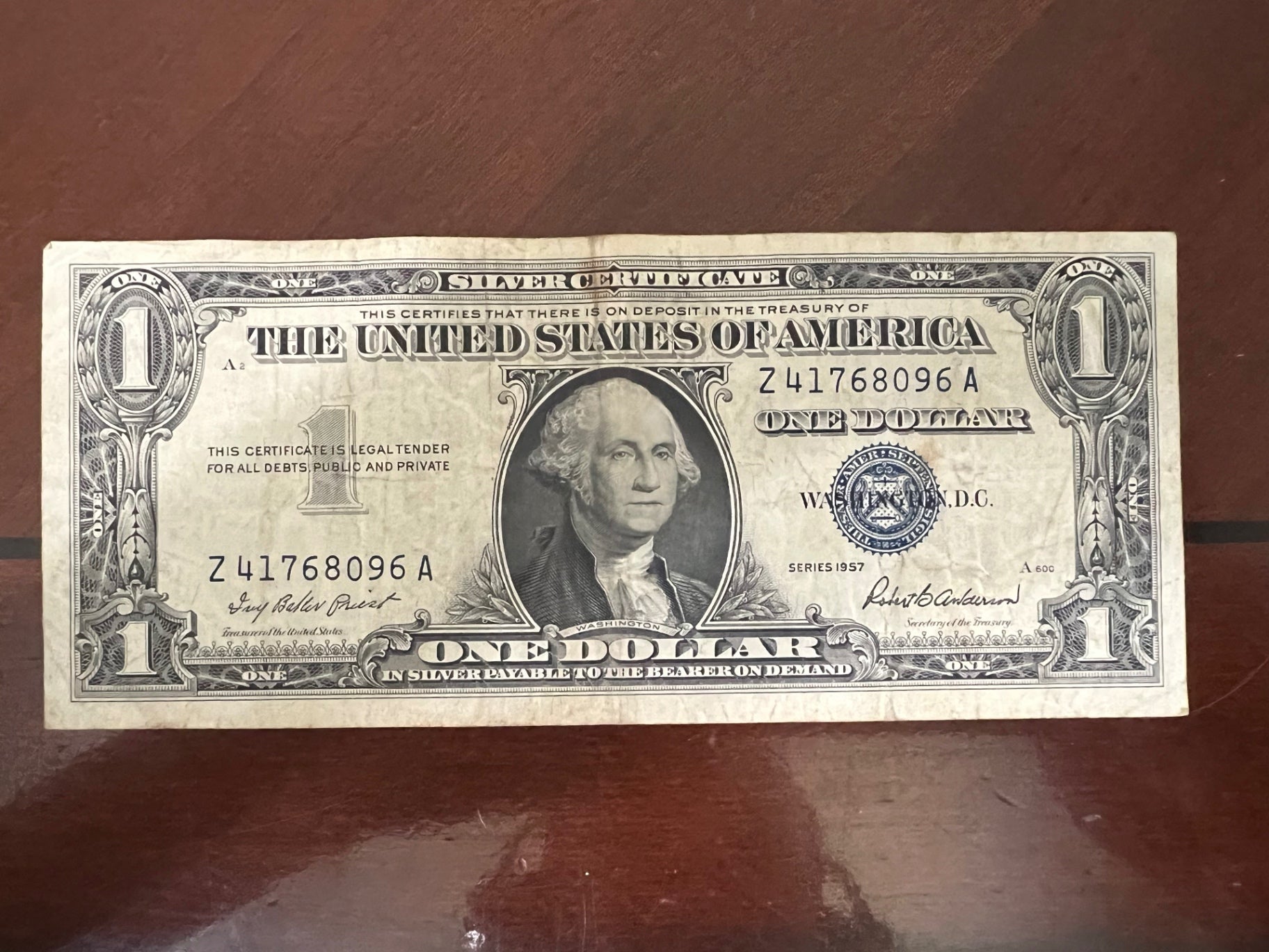Lot of (5) 1957 $1 Silver Certificates - Blue Seals
