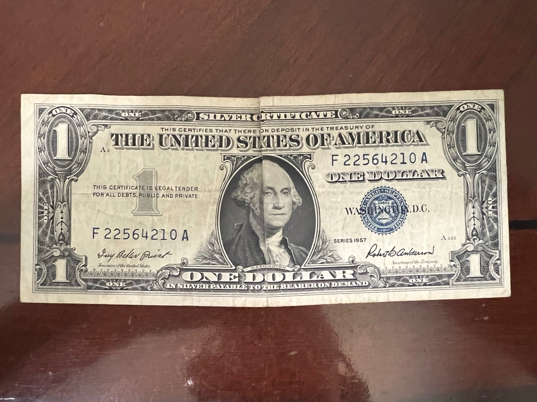 Lot of (5) 1957 $1 Silver Certificates - Blue Seals