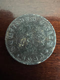 1944-A German 10 Reichspfennig Swastika Coin
