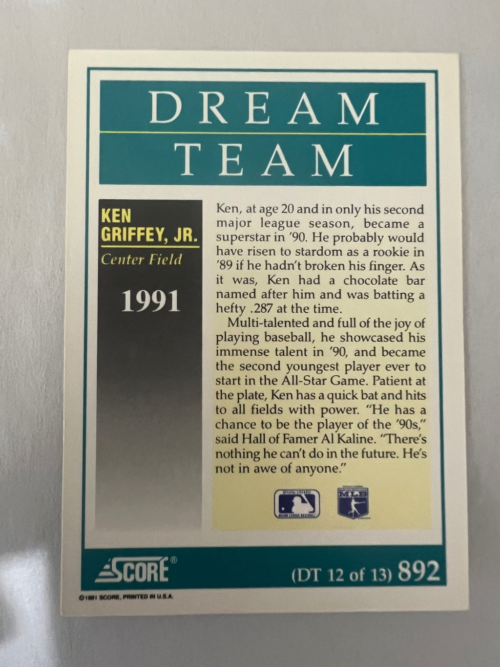 Ken Griffey Jr. 6-Card Lot - 1990-2004 - Score Dream Team, Post Cereal, Studio