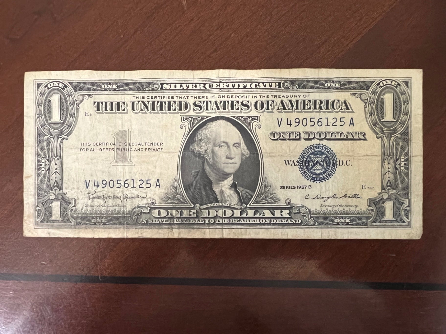 Lot of (5) $1 Silver Certificates - Mixed 1957, 1957A, 1957B - Blue Seals