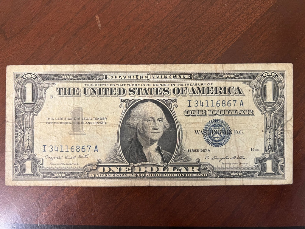 Lot of (5) 1957-A $1 Silver Certificates - Blue Seals - Smith/Dillon Signatures