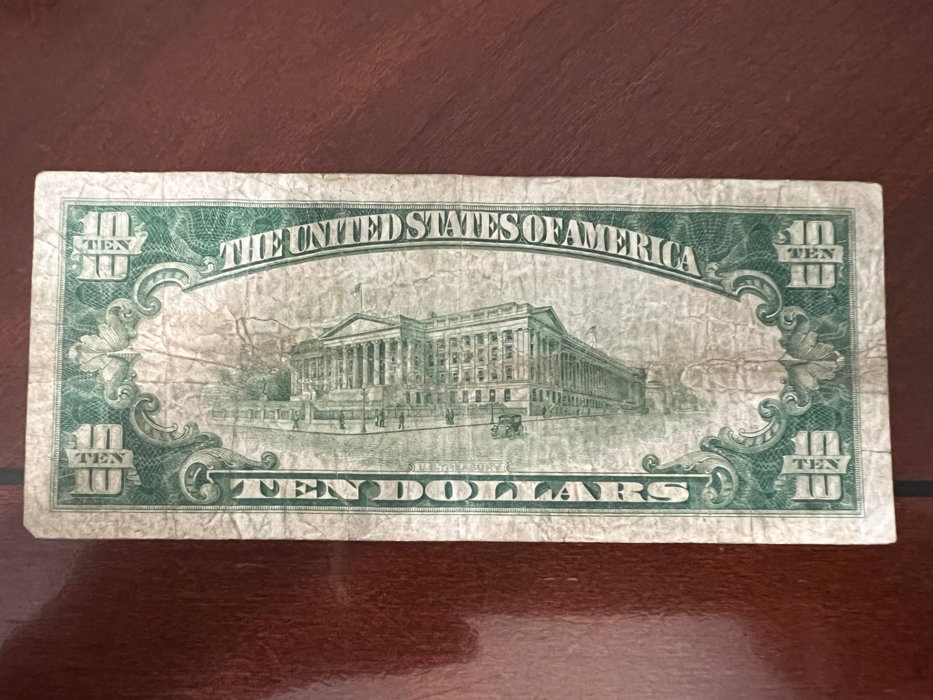 Series 1928 $10 Gold Certificate Woods Mellon