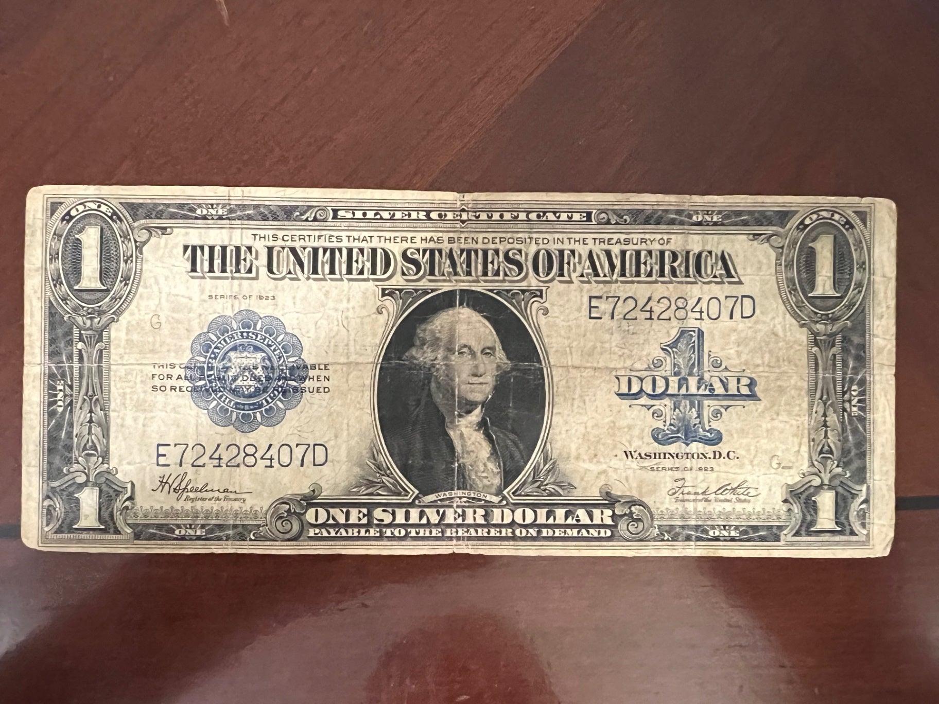 1923 $1 Speelman-White Silver Certificate Horse Blanket