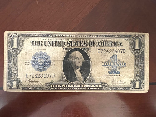 1923 $1 Speelman-White Silver Certificate Horse Blanket
