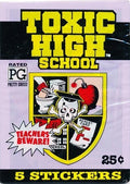 1991 Topps Toxic High School Stickers School Shield Wrapper Pack 1 Pack