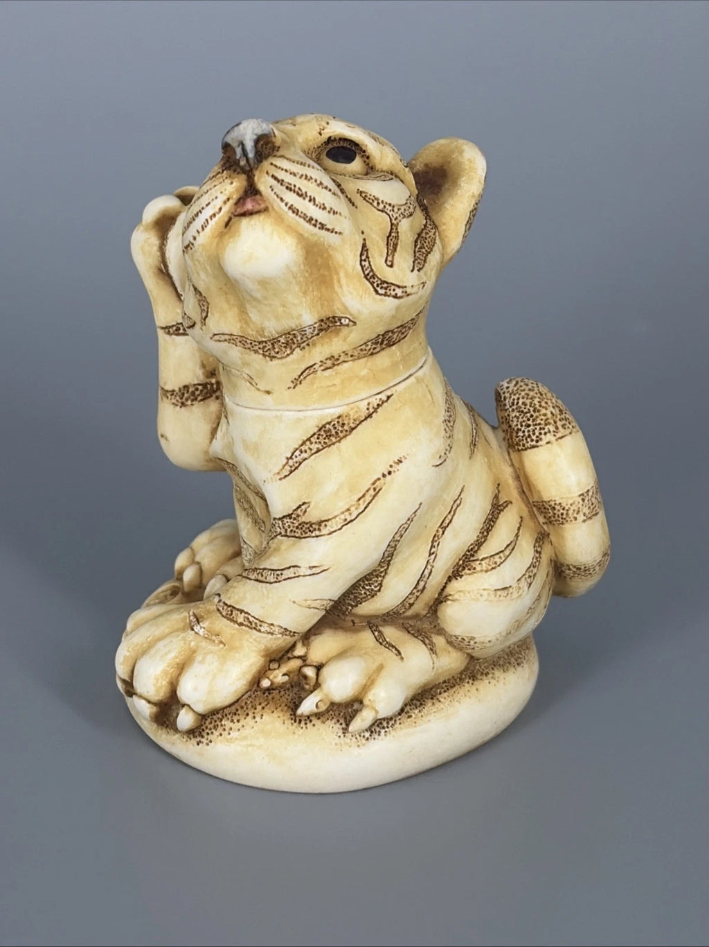 2001 Harmony Kingdom Orange Crush Tiger Box Figurine