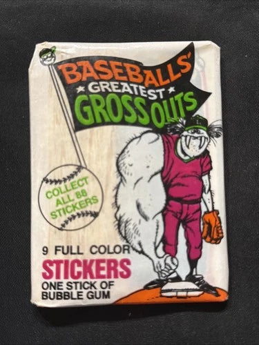 1988 Leaf Baseballs Greatest Gross Outs Sealed Wax Pack White Wrapper
