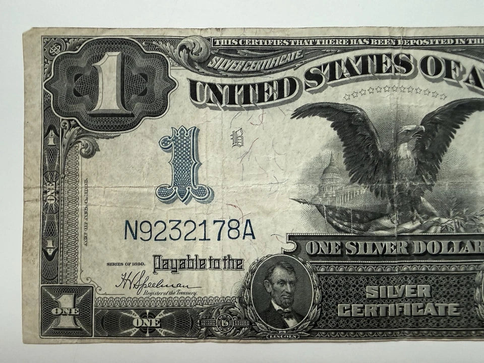 1899 $1 Silver Certificate Black Eagle Fr. 236 Speelman White Large Size Note