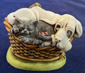 Harmony Kingdom Pecking Order Dog Cat Mouse Box Figurine