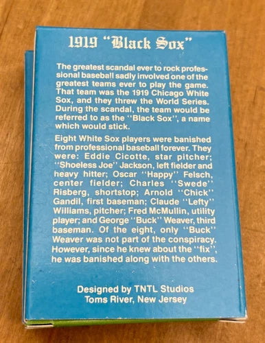1919 Black Sox Historic 25-Card Team Set Reprint TNTL Studios