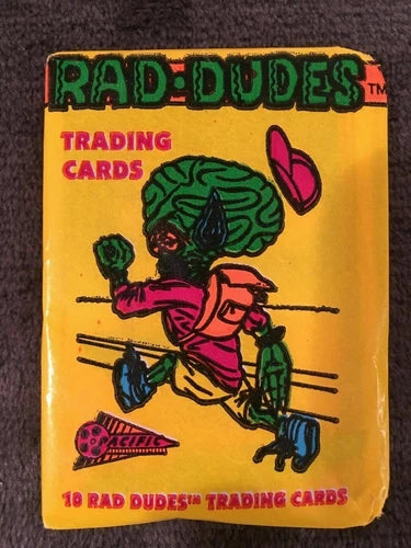 1991 Pacific Rad Dudes Brain Alien Sealed Wax Pack
