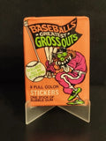 1988 Leaf Baseballs Greatest Gross Outs Sealed Wax Pack Pink Wrapper