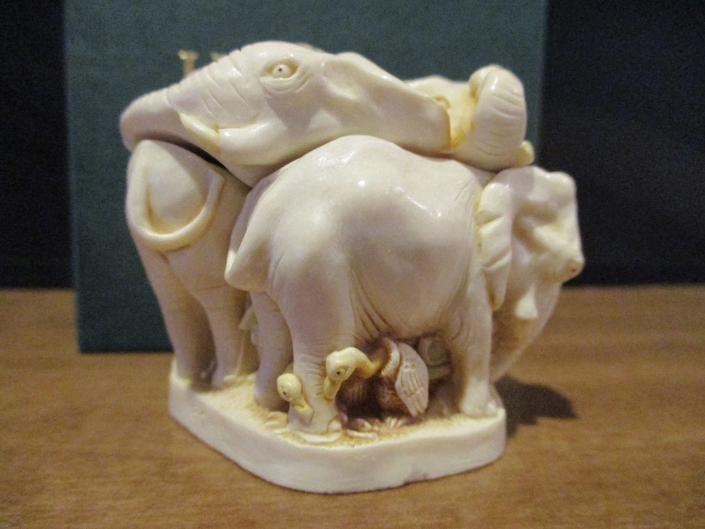 1995 Harmony Kingdom Ed's Safari Elephant Box