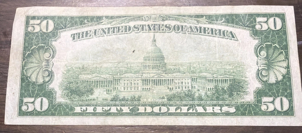 1929 $50 Federal Reserve Bank Note New York Brown Seal Fr. 1880-B