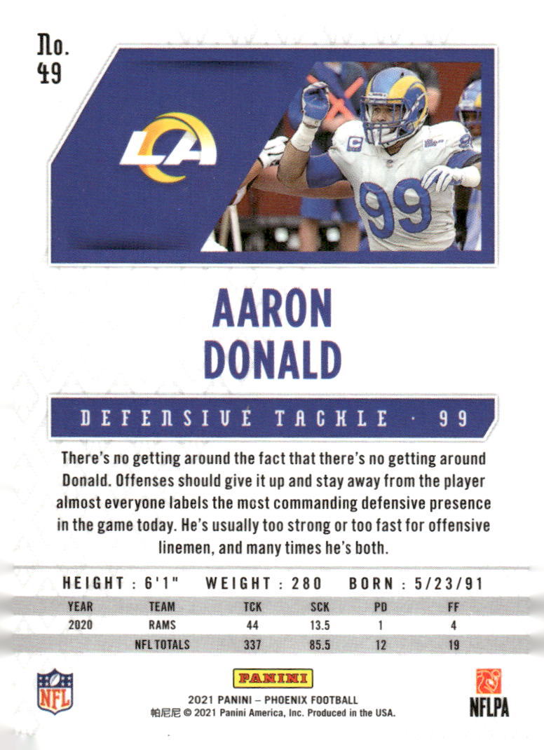 2021 Panini Phoenix #49 Aaron Donald Celestial