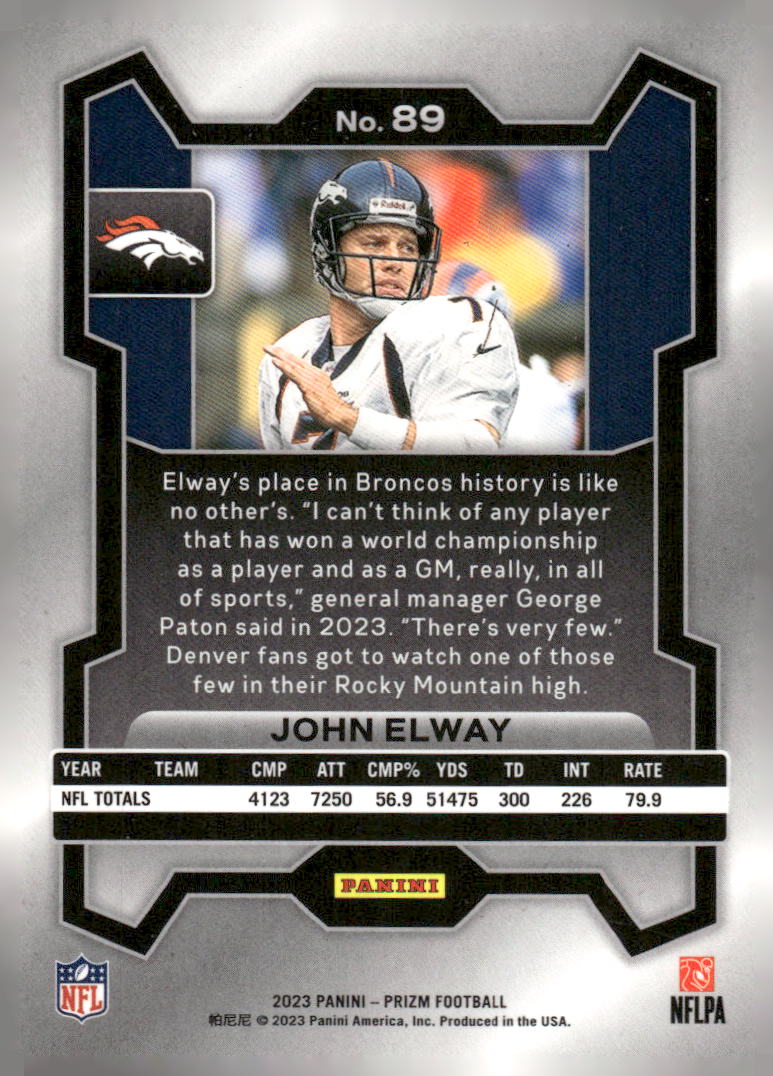 2023 Panini Prizm #89 John Elway
