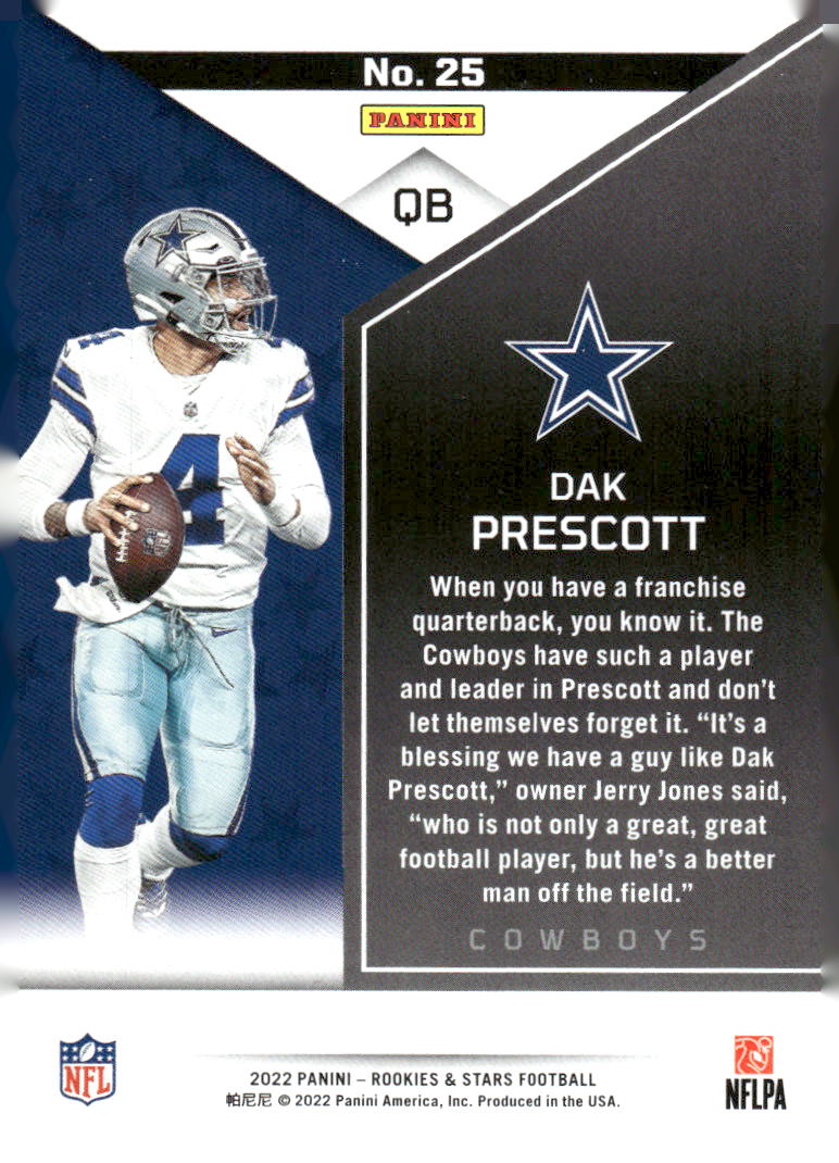 2022 Panini Rookies & Stars #25 Dak Prescott