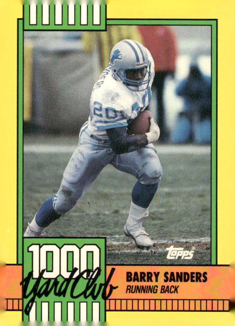 1990 Topps #3 Barry Sanders 1000 Yard Club