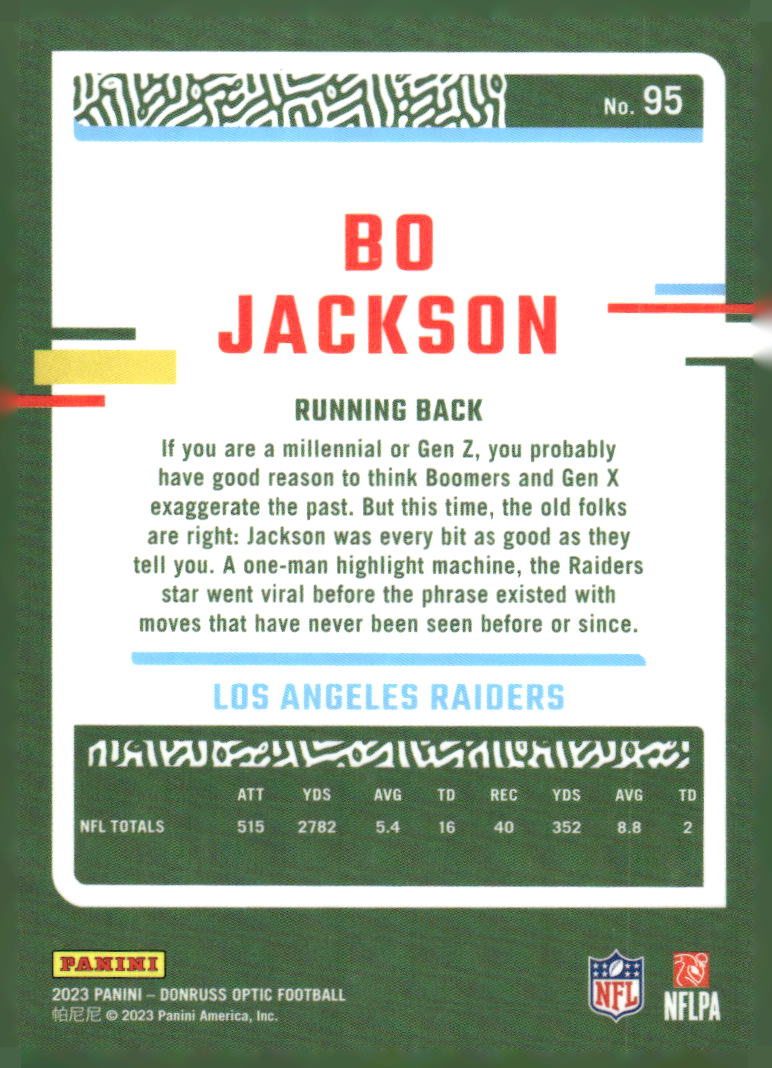 2023 Donruss Optic #95 Bo Jackson