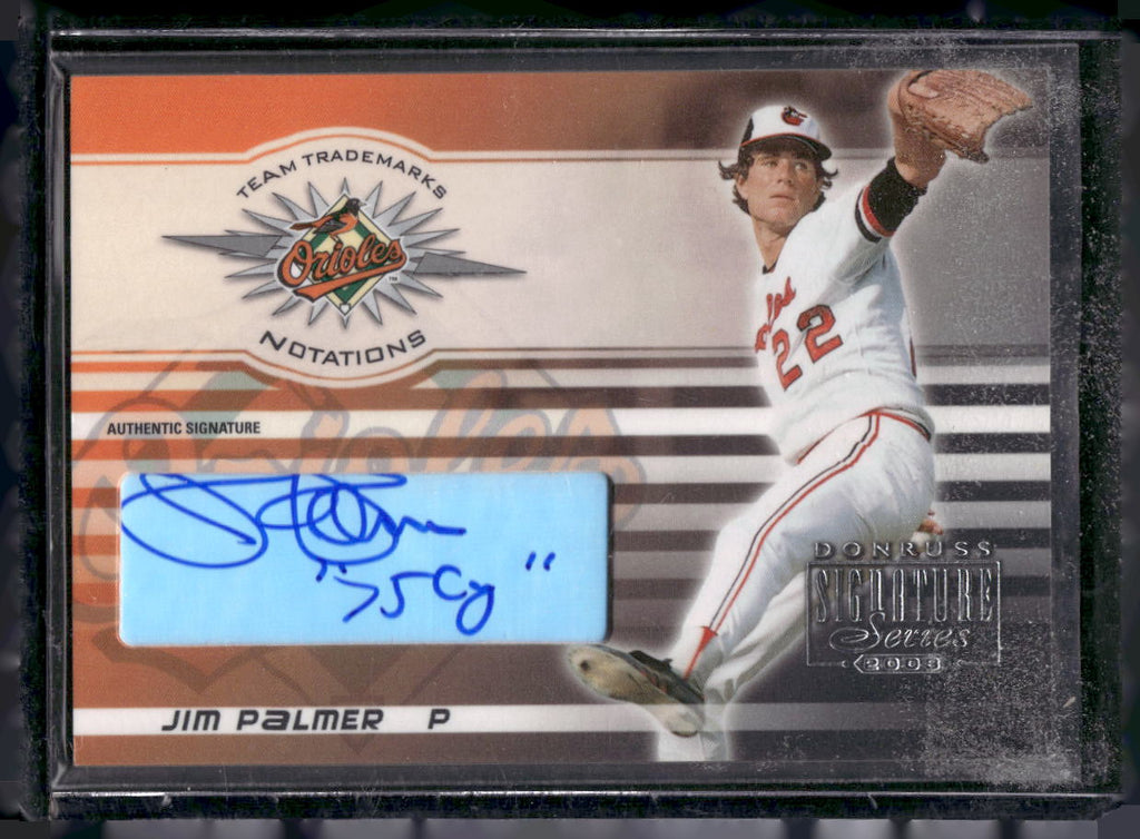 2003 Donruss Signature #TT-15c Jim Palmer Team Trademarks Auto #/150