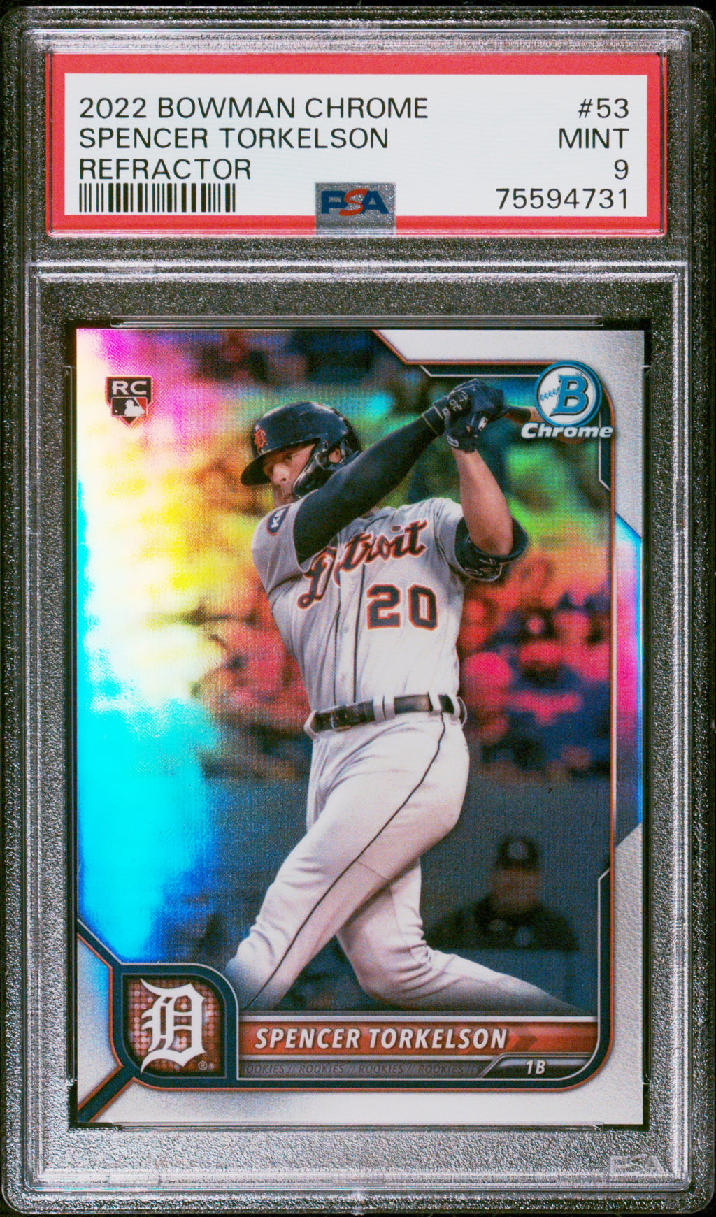 2022 Bowman Chrome #53 Spencer Torkelson Refractor PSA 9 #/499