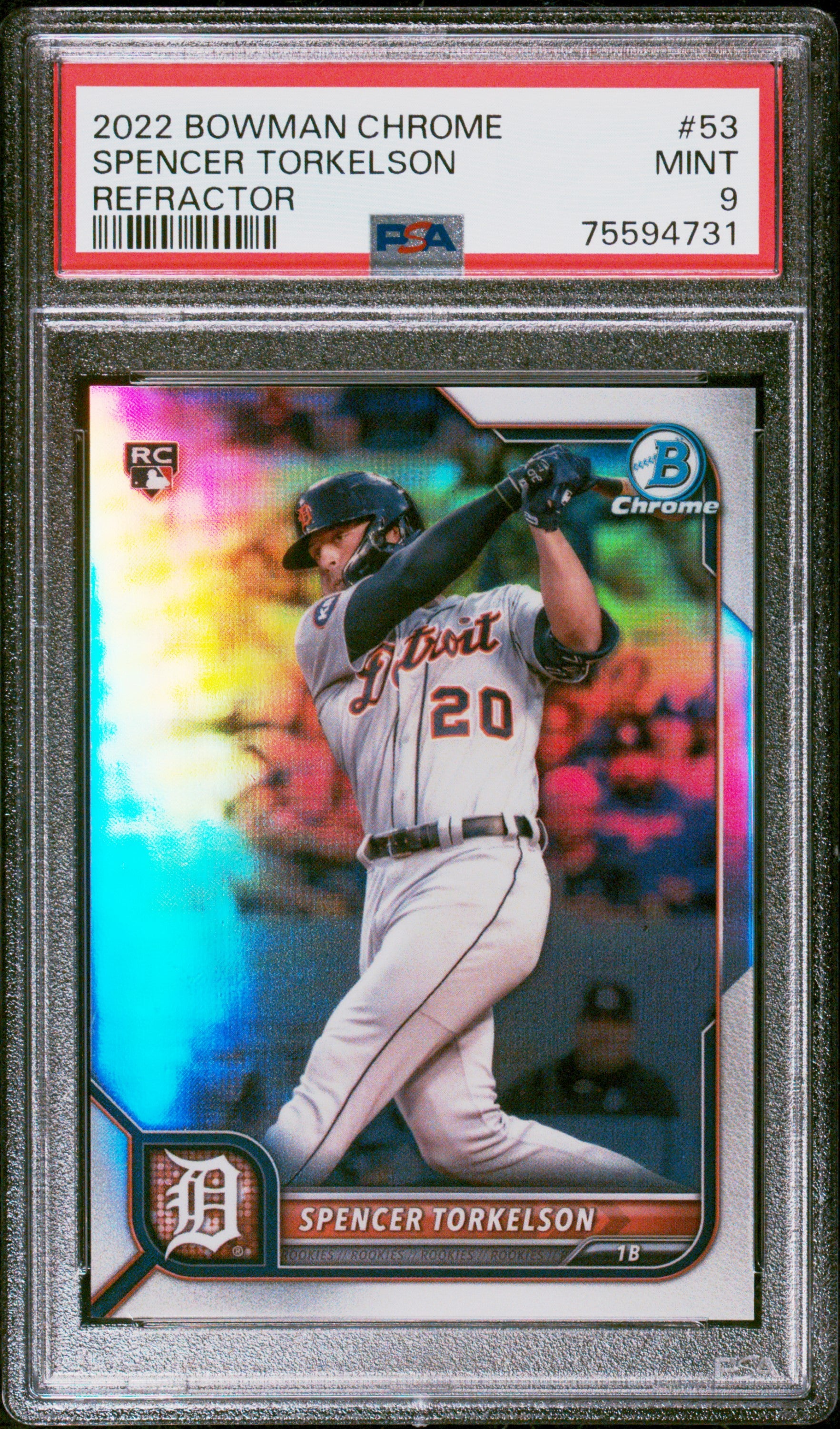 2022 Bowman Chrome #53 Spencer Torkelson Refractor PSA 9 #/499