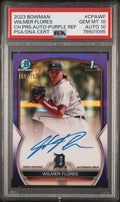 2023 Bowman Chrome Wilmer Flores 1st Purple Refractor Auto /250 CPA-WF PSA 10