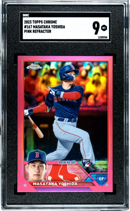 2023 Topps Chrome #167 Masataka Yoshida Pink Refractors SGC 9
