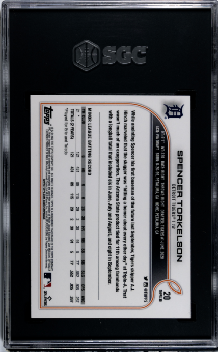 2022 Topps 3D #20 Spencer Torkelson SGC 10